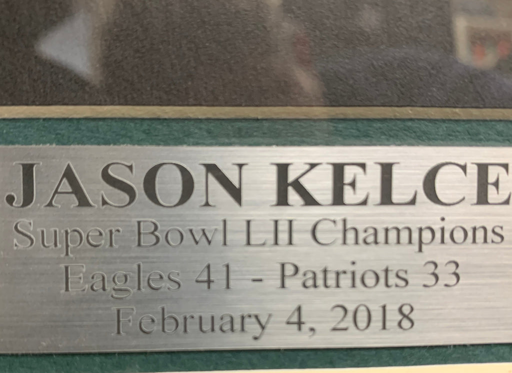 Jason Kelce signed, framed 16" x 20" photograph