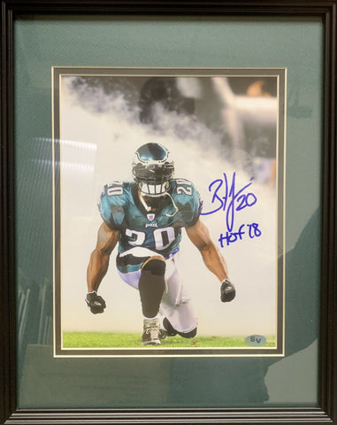 Brian Dawkins Hall of Fame Signed Photo (8" x 10", framed)